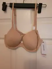 Calvin Klein 32B Beige Wired Full Coverage Womens Bra # F3837 265 MSRP $46