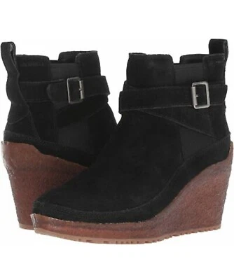 Merrell Tremblant Wedge J94752 Women’s 10 US Ankle Boots Black Suede Pull On