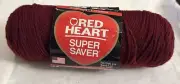 Red Heart Super Saver Claret Skein New 364 yards