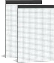 2 Pack Graph Paper Pad 11x17 for Blueprint Drawings, Drafting, Engineering Drawing, and Planning, 4x4 Quad Ruled Blueprint Quadrille Paper, Perforated Large Grid Paper Drafting Paper 30 Sheets/Pad