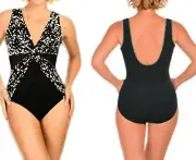 ☀️ MIRACLESUIT Size Aus 14 A-D Diamond Twist SLIMMING Swimsuit Bathers Togs NEW