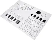 WOFASHPURET Silicone manicure pad nail stamp plate Nail Sticker Guide tools large silicone mat practice nail mat acrylic nail mat nail polish mat nail art mat nail tool Silica gel white matte