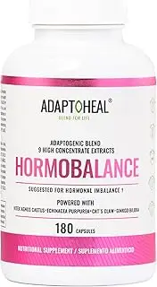 Adaptoheal Hormobalance – Adaptogens Supplement for Female Hormonal System Balance - Vitex, Ginseng and Cat’s Claw – Vegan, Gluten and Dairy Free (180 Capsules / 700 mg)