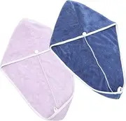 KAILIKETIY Hair Drying Hat Wrap Set Microfiber Hair Towels for Women Absorbent and Soft Material