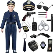 Police Costume for Girls, Carnival Costume for Kids, Police Officer Costume, Kids Dress Up Costumes