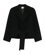 Khaite Edith Long-Sleeved Belted Jacket S,M black