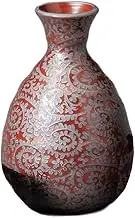 Silver Arabesque (Red) No. 2 Tokkuri [3.5 x 5.6 inches (8.8 x 14.2 cm), 17.9 fl oz (450 cc] | Value |