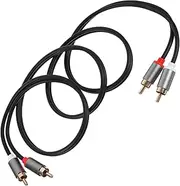 WATIIFUFU Sturdy Audio Cable Subwoofer Stereo Cable (to) for Amplifiers Long Length for Flexible Setup