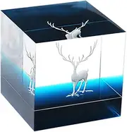 Ciieeo 3pcs DIY Ornaments Crystal Epoxy Adornment Elk Ornament Micro-Landscape Adornement 3D Epoxy Adornment