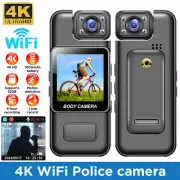 WiFi 4K HD Video DVR Clip IR Night Cam 8-Hour Camcorder Mini Police Body Camera