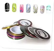 Ipetboom 60 Sets Nail Tape Strips for Design Nails Stickers Nail Art Decoration Nail Art Stickers Manicure Decoration Sticker Crafting Projects Thin Stickers Acrylic Nail Glue