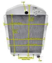 3 Row SubZero Champion Radiator for 1937 Chevrolet Master Car V8 Conversion (for: Chevrolet)