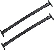 1 Pair Aluminum Alloy Cargo Carrier Top Rack for Car Crossbar Rail Storage Heavy-Duty Car Roof Organizer with Wrench