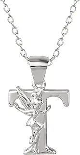[Disney] Tinkerbell Initial Silver Pendant Necklace