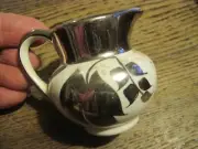 SANDLAND WARE L&S LTD SILVER LUSTER LEAF MINI 2.5" CREAMER MADE IN ENGLAND