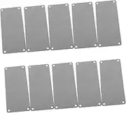 Zerodeko 10 Pcs Stainless Steel Blank Name Plates Metal Door Signs for Personal Business Use Easy to Install Blank Engraving Plates