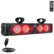 Pyle 26 Wide Aluminum Alloy Sound Bar Speaker System w/ AUX/BT/USB/RGB Lights
