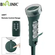 BN-LINK Outdoor Power Strip Yard Stake Timer (w Remote Control) with Photocell
