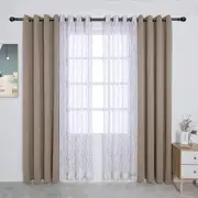 Mix and Match Curtains - 2 Pieces Branch Print 54"W x 63"L (Pack of 4) Taupe