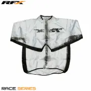 RFX Sport Wet Jacket (Clear/Black) Size Youth Size L (10-12), transparent for Kids
