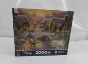 Disney 2000-Piece Thomas Kinkade Jigsaw Puzzle Mickey Minnie Winter Skating