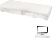 Monitor Stand Riser with Drawer Computer Heightening Rack for Home Office Ergonomic Desktop Monitor Shelf Organizer Durable and Sturdy Sitting Posture