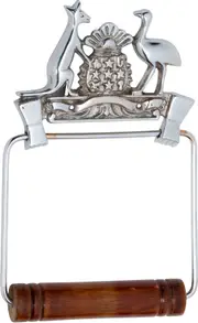 Tradco 4869CP Coat of Arms Toilet Roll Holder Polished Chrome
