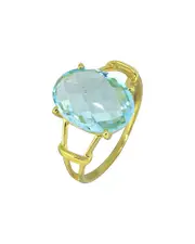 Tiramisu 14K Plated 10.40 ct. tw. Sky Blue Topaz Ring