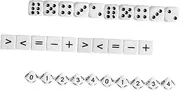 BCOATH 30Pcs Educational Plaything for Game Use Dice Creative Learning Tool with Numbers for Fun Math Activities