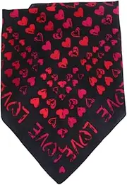 BUGUUYO Heart Printed Pet Collar Towel Dog Collar Bib for Valentines Day Celebration