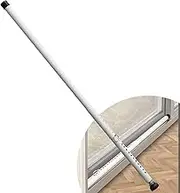 DIIG Sliding Door Security Bar，17.7-50.5inch Adjustable Locking Window Safety Bar with Rubber Tips,Diameter 1inch Window Security Bar for Home Apartment （White）