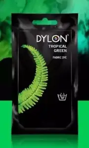DYLON Permanant Fabric Dye Hand Dye - Tropical GREEN 50 gram