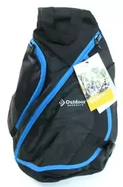 Hiking Deluxe Sling Pack 21.7 L Outdoor Products black & Blue Backpack $40