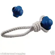 Wag More Bark Less Hollow Crazy Bounce Natural Rubber Treat Toy or Rope Tug Toy