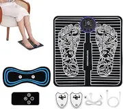 Electric Foot Massagers - Foot Stimulator Electric Foot Massager,Rechargeable Massage Mat, Adjustable Feet Massage Machine, EMS Massager for Discomfort & Fatigue Relief