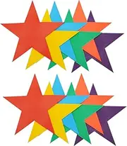 Eco Walker 12pcs Colorful Star Arrow Spot Marker Non-Slip Directional Carpet Marker for Training Agility, Kids Classroom Activity, Gym, Sport, Home (Star)
