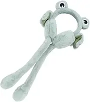 [HONMEET] 1 PC Plush Airbag Earmuffs Plush Hair Hoop xmas unisex ear warmer plush headband frog hat kids warm earmuff knitted ear warmers frog headband child rabbit hat hairy artificial wool