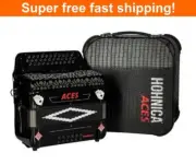Hohner Hohnica ACES II 34 Button 3 Switches Key of EAD Diatonic Accordion-NEW