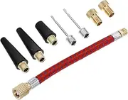 BESPORTBLE Bike Adapter Portable Gas Pump Adapters Mini Bike Kit Bicycle Accessories E-Bike Accessories Valve Air Pump Needles for Balls Needle for Ball Pump Inflator Adapter Kit Copper