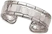 [JewelryWeb] 14ct White Gold Adjustable Faceted toe ring