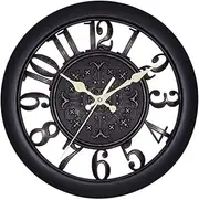 Outdoor Garden Wall Clock, Retro Creative Wall Clock Quartz Clock Garden Clocks Outdoor Waterproof Indoor Outdoor Decoration Outside Clock Outdoor Wall Clock Plastic 28cm Multicolo