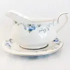MORNING FLOWER by Royal Albert Gravy Boat & Stand made in England NEW NEVER USED
