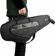 Labymos 600D Water-Resistant Gig Bag Oxford Cloth Backpack Adjustable Shoulder Straps Pocket 5mm Cotton Padded for Alto Sax Saxophone