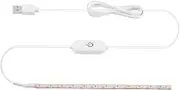 Tooloflife TF USB Sewing Machine Light - 5V 3.6W Super Bright 30cm LED Strip With Touch Dimmer, IP55 Waterproof - for Cabinet, TV Background, Fits All Machines