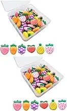 ARTIBETTER 2sets Cartoon Fruit Pushpins Cute Thumb Tacks for Bulletin Board Photos Maps and Decor for Rooms and Office Use 30pcs*2