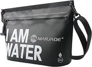 [yuksok] Waterproof Dry Bag Pouch for Women Men Lightweight Backpack Sack Shoulder Handbag for Beach Swimming Kayaking Trekking Travel, Black