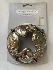 *** YANKEE CANDLE EASTER ILLUMA-LID SILVER EGGS CANDLE TOPPER - NEW ***