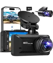 Dash Cam Front Rear 4K/1080P,Dash Camera for Cars Build in WiFi,Full HD Dash Cam