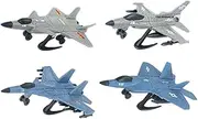 Generic 4X Assembly Fighter Model 4D Plane Model Tabletop Decor Building Kits Ornaments