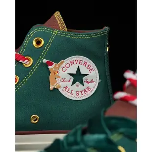 Converse Chuck 70s 聖誕限定 經典1970s高筒設計 墨綠/棕色 帆布鞋 麋鹿 咖啡 綠 配色